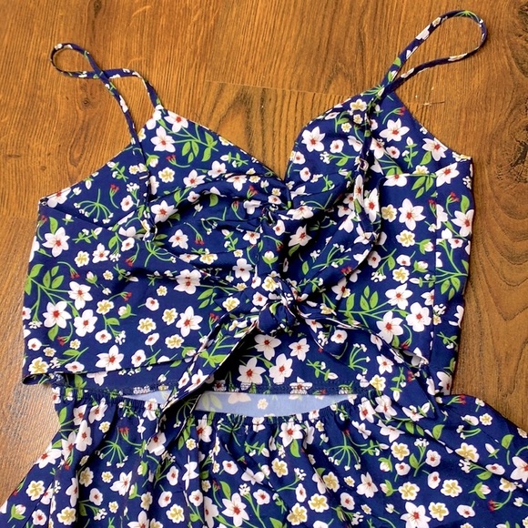 🌹 Floral Navy Blue Cutout Sundress 🌹 - Picture 13 of 13